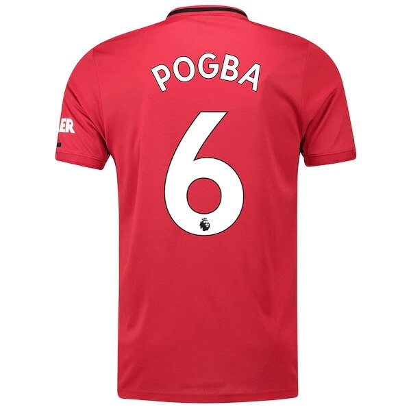 Camiseta Manchester United NO.6 Pogba Primera equipación 2019-2020 Rojo